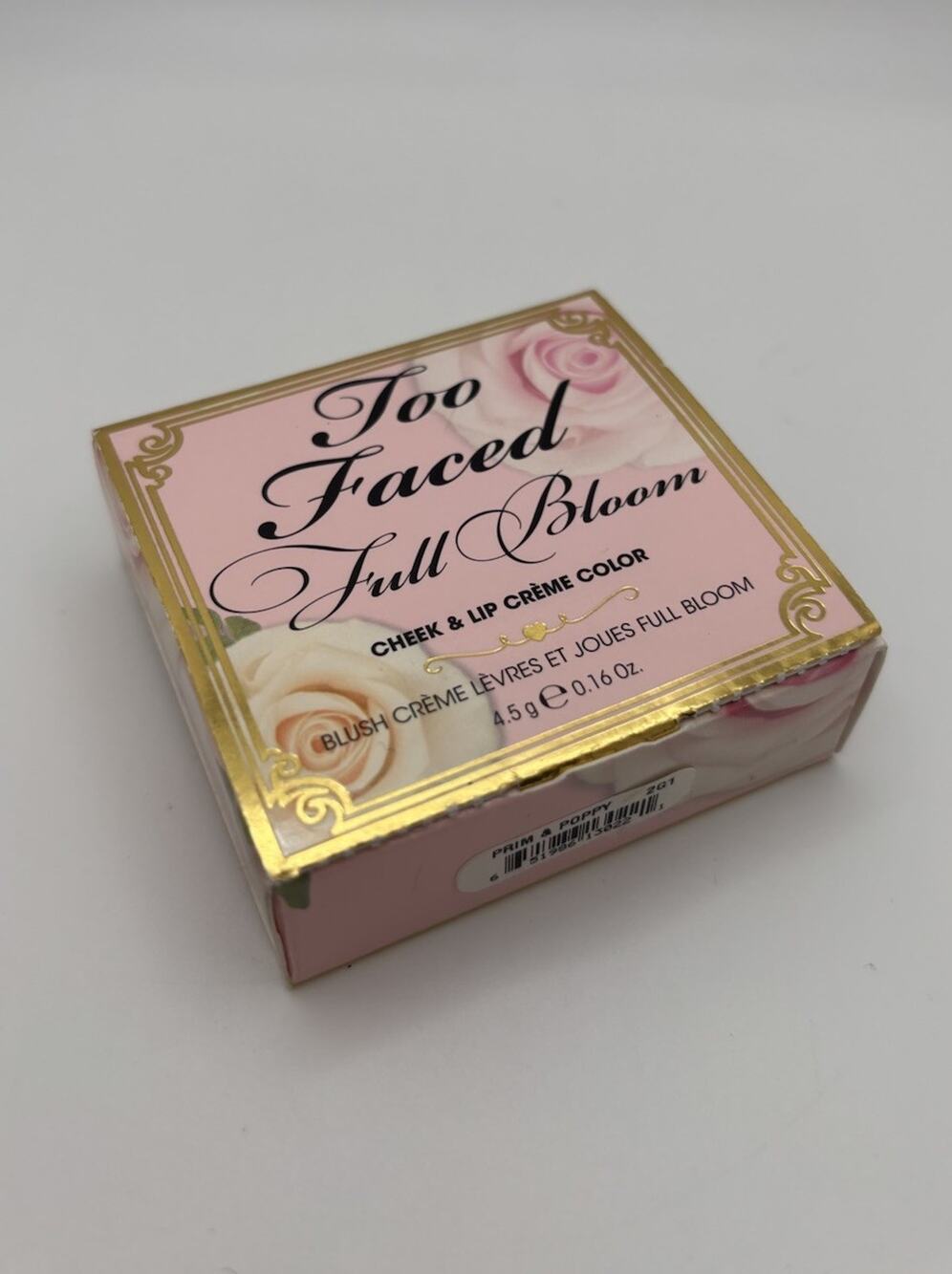 New In Box Too Faced Full Bloom Cheek & Lip Creme Color PRIM & POPPY